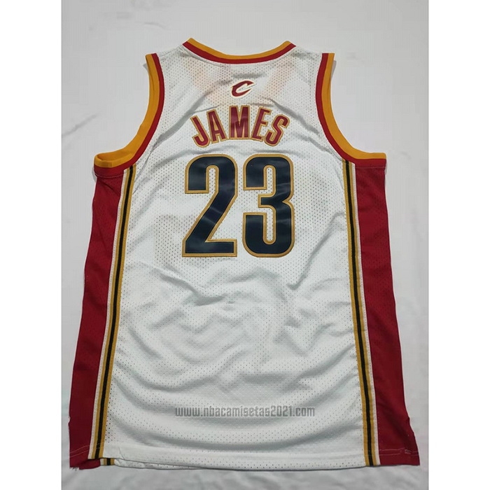 Camiseta Cleveland Cavaliers LeBron James #23 Mitchell & Ness 2003-04 Blanco